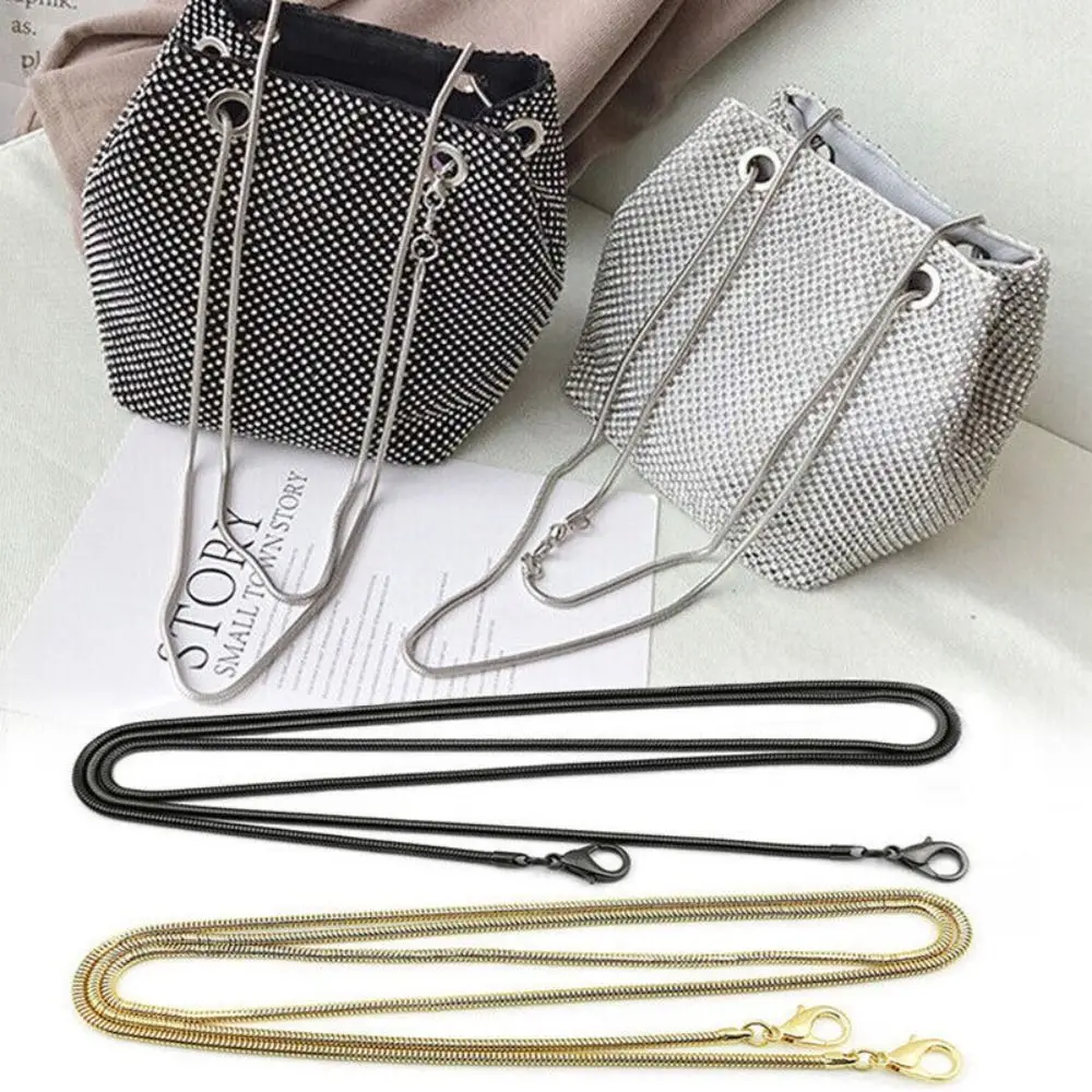 120cm Replacement Bag Chain Fashion Silver/Gold/Black Purse Handle Bag Chain Bag Accessories Metal Handbag Snake Chain