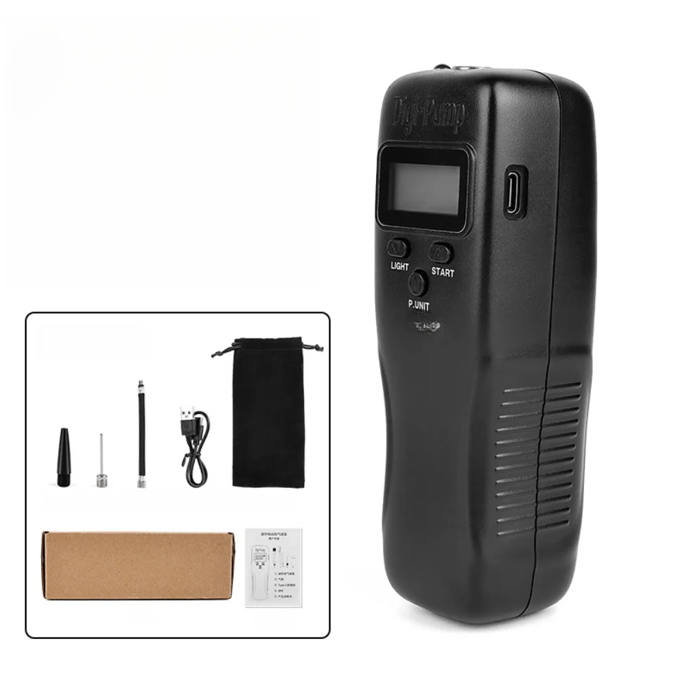 

Electric Air Pump 15 PSI with LCD Display for Basketball Football Volleyball Multiple Nozzles Fast Inflation Tool