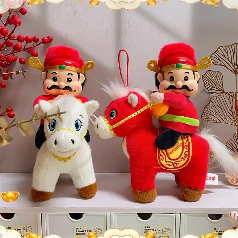 Neue Plüsch Chinesisches Pferd Maskottchen Stofftier Plüsch Stofftier Spielzeug Neujahr Segen Souvenir Chinesisches Jahr des Pferdes