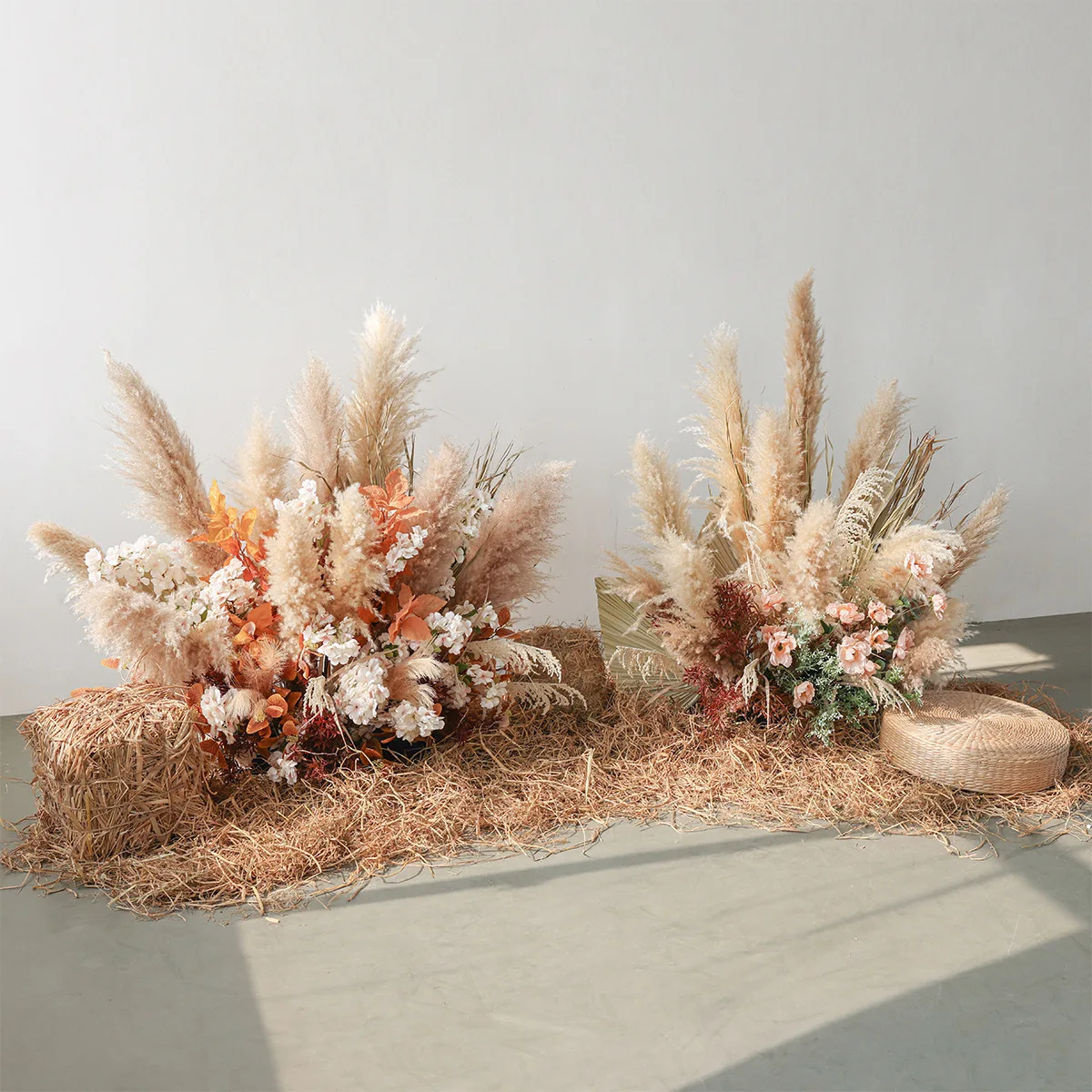 Autumn reed simulated flower landscaping interior window decoration dried flowers bionic plants green plants floor ornament