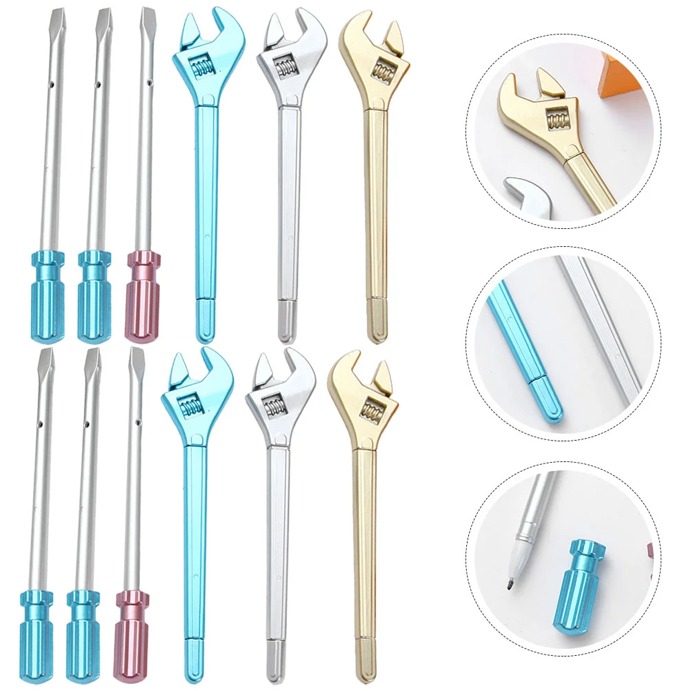 

12 Pcs Decorative Screwdriver Pens Gripper Ink Writing Plastic Gel Practical Work Holder
