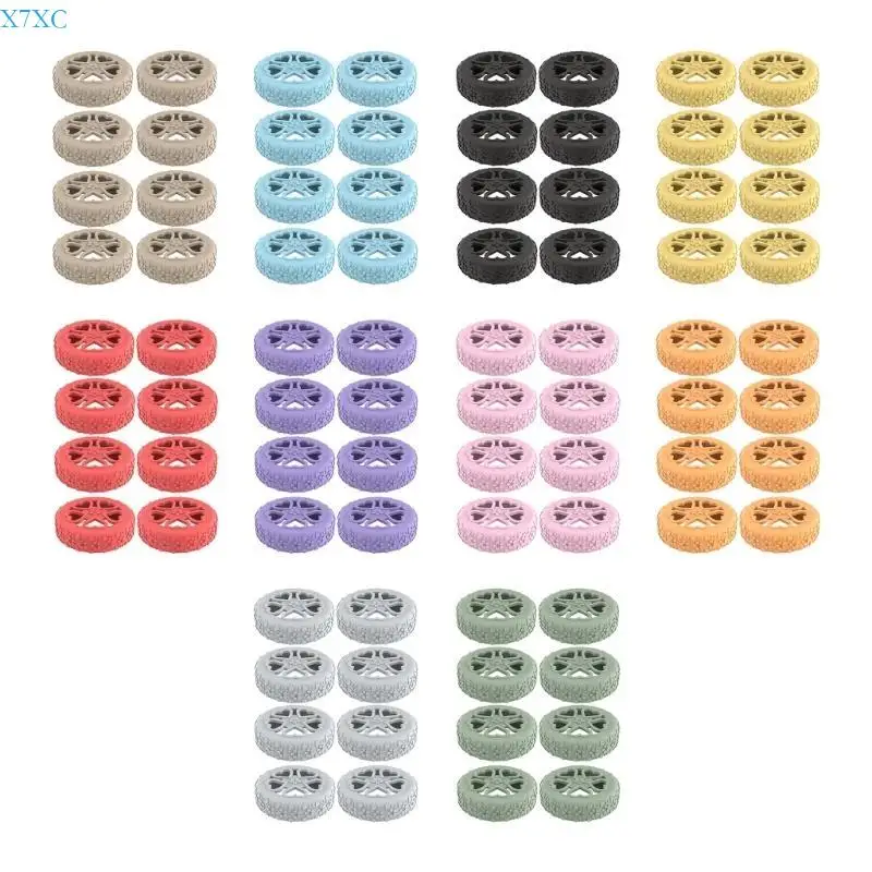 

X7XC 8Pcs Flower Luggage Suitcase Wheel Covers for Noiseless Travel Experience