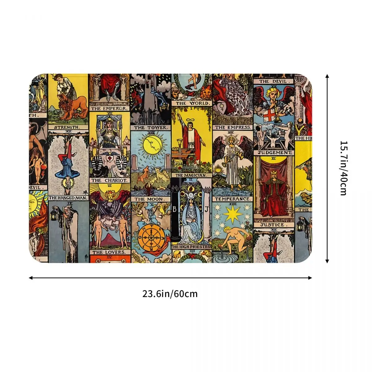 Mystery Tarot Card Kitchen Non-Slip Carpet The Major Arcana Bedroom Mat Entrance Door Doormat Floor Decor Rug