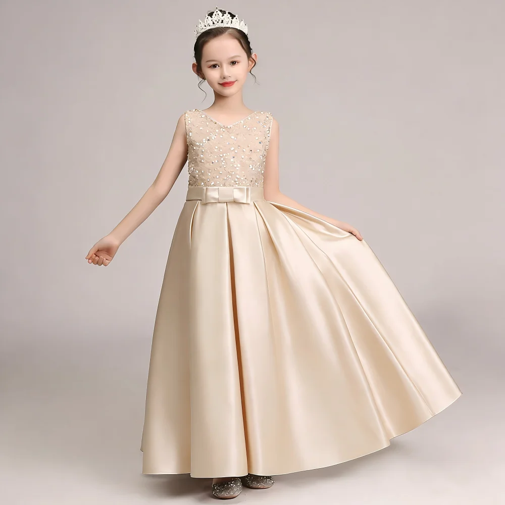 2026 Girls Piano Violin Performance Elegant Dress Pageant Birthday Princess Gown Formal Party OutfitCostume Children New Sequin