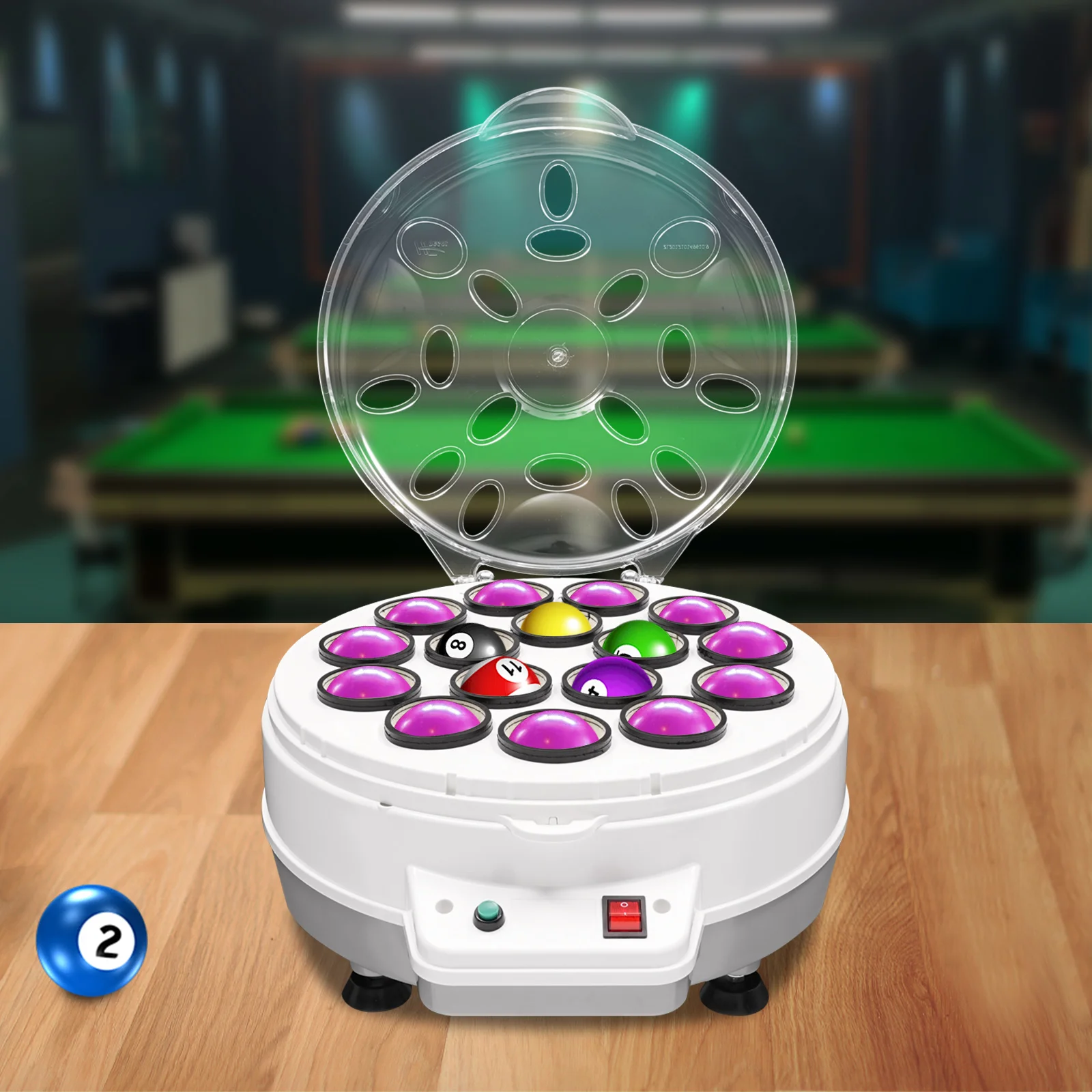 منظف كرات البلياردو الأوتوماتيكي الجديد 110 فولت/نظافة السنوكر 16 كرة ملمع كرات البلياردو للبلياردو الأمريكي/البرطاني 16 كرة #1