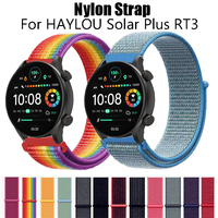 Nylon Loop Strap For HAYLOU Solar Plus RT3 Sport Band Quick Release Watchband For HAYLOU Solar Plus RT3 Replacement Bracelet