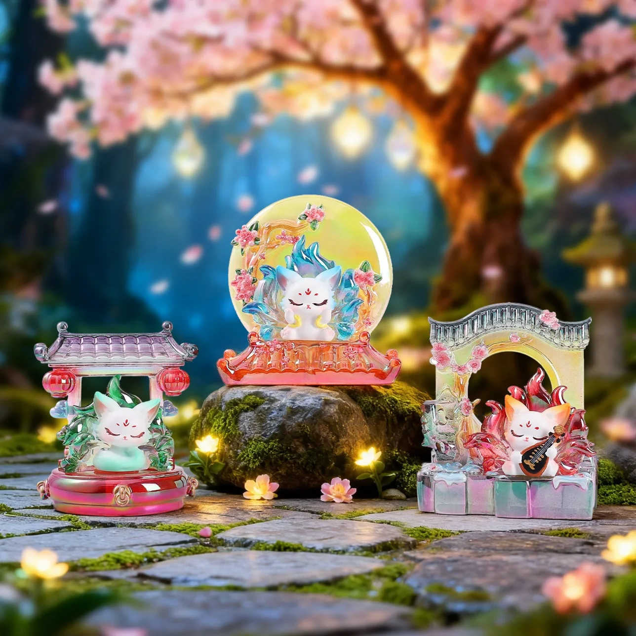 Neun-Schwänziger Fuchs Zweite Runde Blindbox-Serie Trendige Spielzeuge Harz-Ornament Galvanisierungsprozess Mystery Box Überraschungs-Spaß-Geschenke