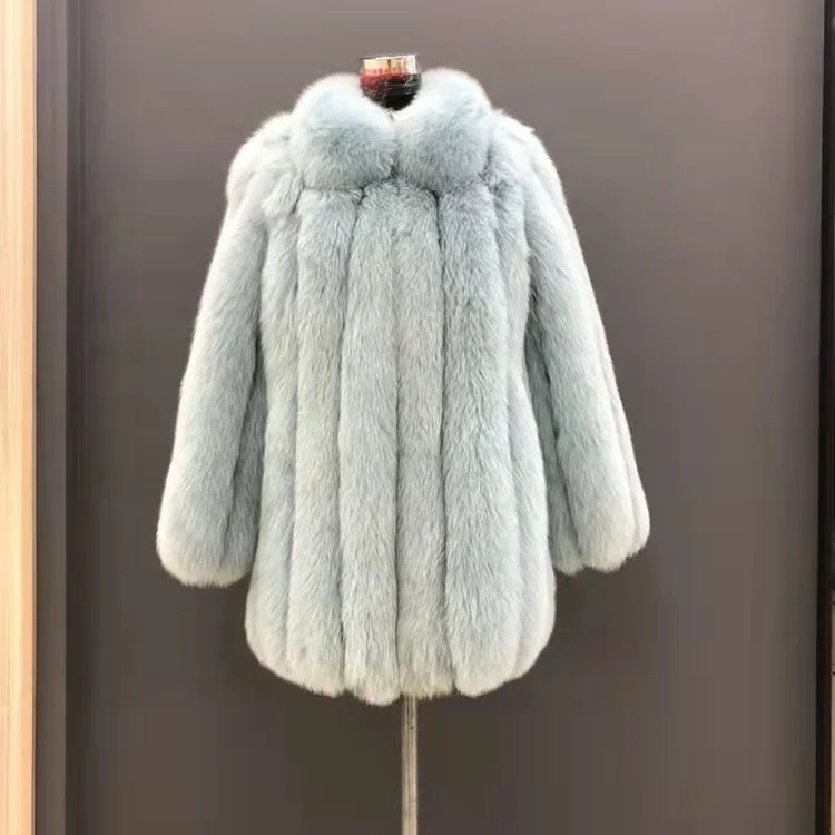 2022 New Winter Thick Fur Coat Fur Jacket Luxury Real Fox Fur Coat Women