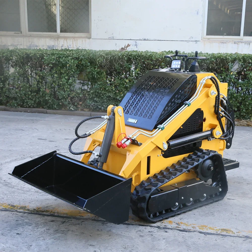 Euro 5 Ce Epa Standing Type Engineering Machinery 300kg 350kg Track Skid Steer Loader With Attachments