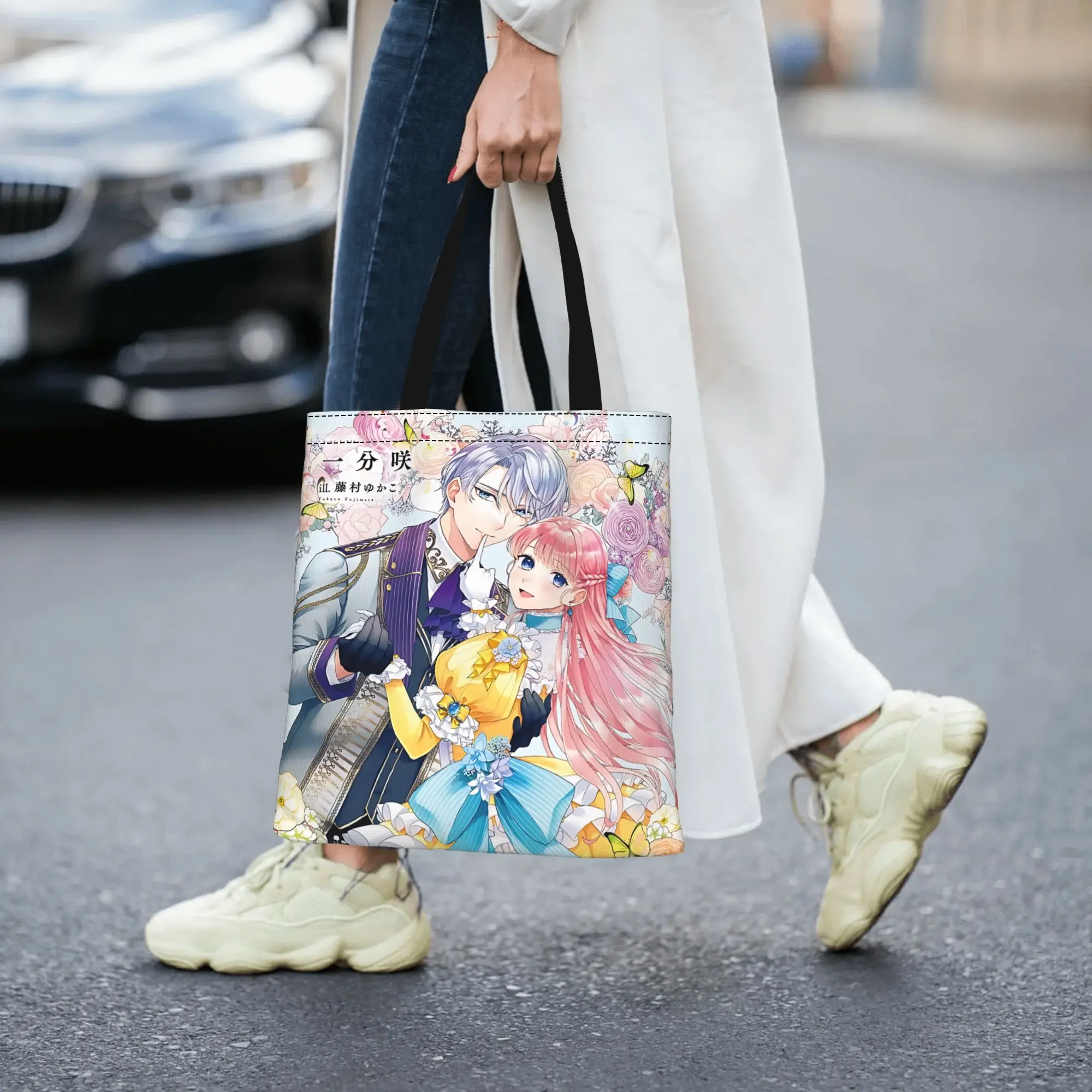 Bags For Woman Love Anime Manga Shopping Bag Its bags Reusable Double Sided Canvas Tote Bag Shoulder  Handbag