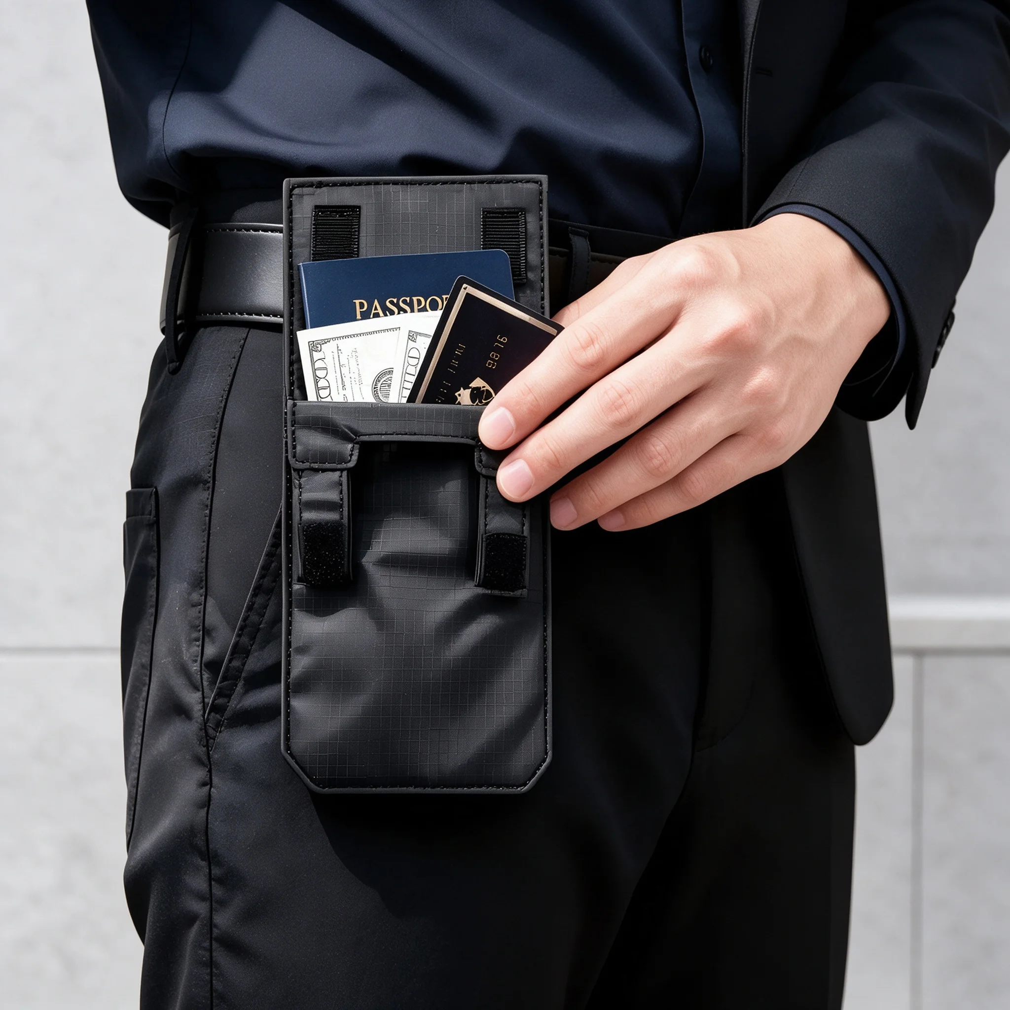 Undercover Waist Wallet Passport Cash Card Holder Slim Hidden Belt Pouch Travel Anti Theft Organizer