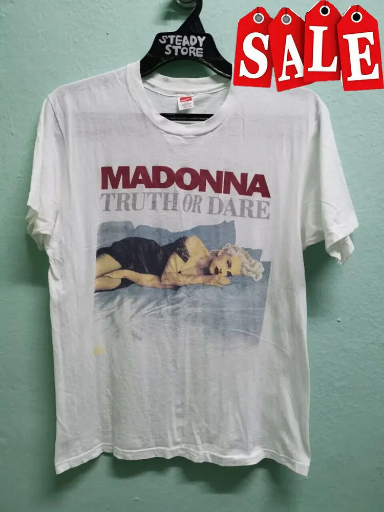 Madonna Truth Or Dare 1991, koszulka retro z nadrukiem w klasycznym stylu vtg