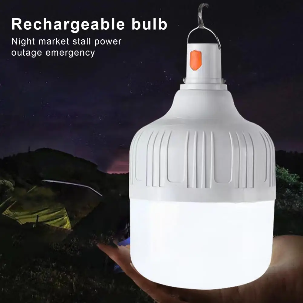 Camping Light Bulb Multi-Functional Emergency LED Light Bulb With Hook Waterproof Dimmable USB Rechargeable Outdoor Light