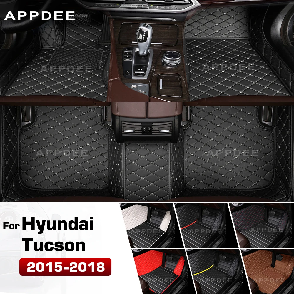 

APPDEE Car Floor Mats For Hyundai Tucson 2015 2016 2017 2018 Custom Auto Foot Pads Auto Carpet Cover interior accessories