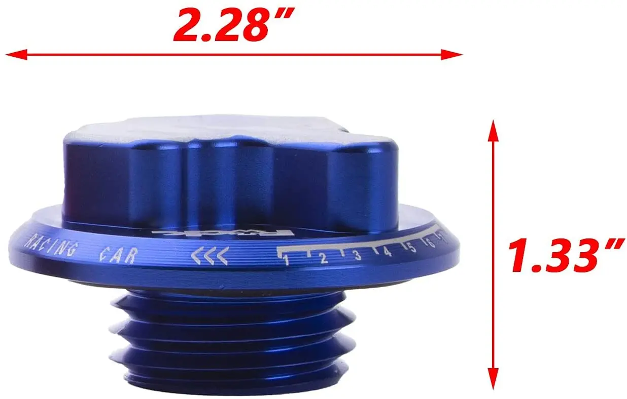 JDM Blue Aluminum Screw-In Middle Finger Car Engine Oil Filler Tank Cap Valve Cover For Honda Acura Most Models