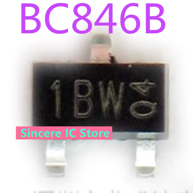 100pcs BC846B Original Genuine Screen Printed 1BW New Original Spot SOT23 NPN SMT Transistor BC846