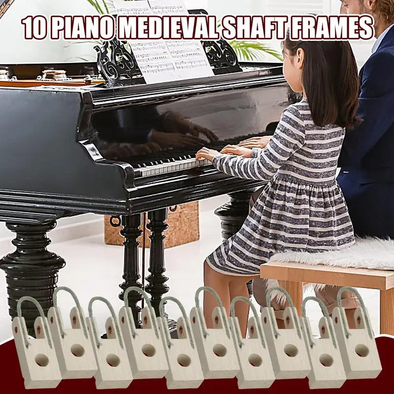 Middle Shaft Racks 10pcs Piano Butt Flanges Repairing Tools Piano Shaft Brackets Shaft Rope Included For Enhanced Sound Quality