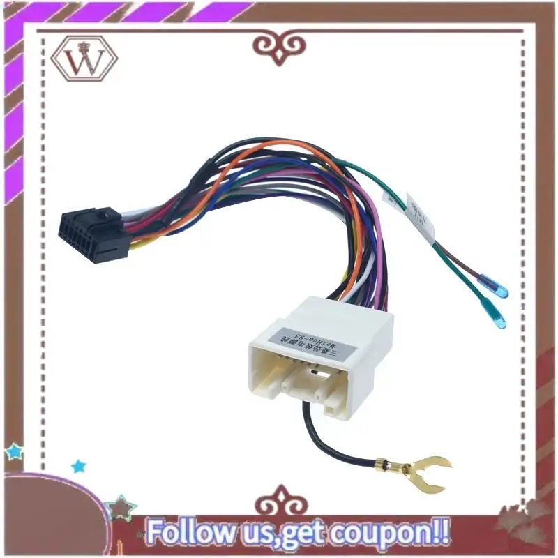 A57E-1Pc Car Stereo Radio 16PIN Adaptor Wiring Harness For Mitsubishi Lancer-Ex ASX Power Calbe Wire Head Unit Harness