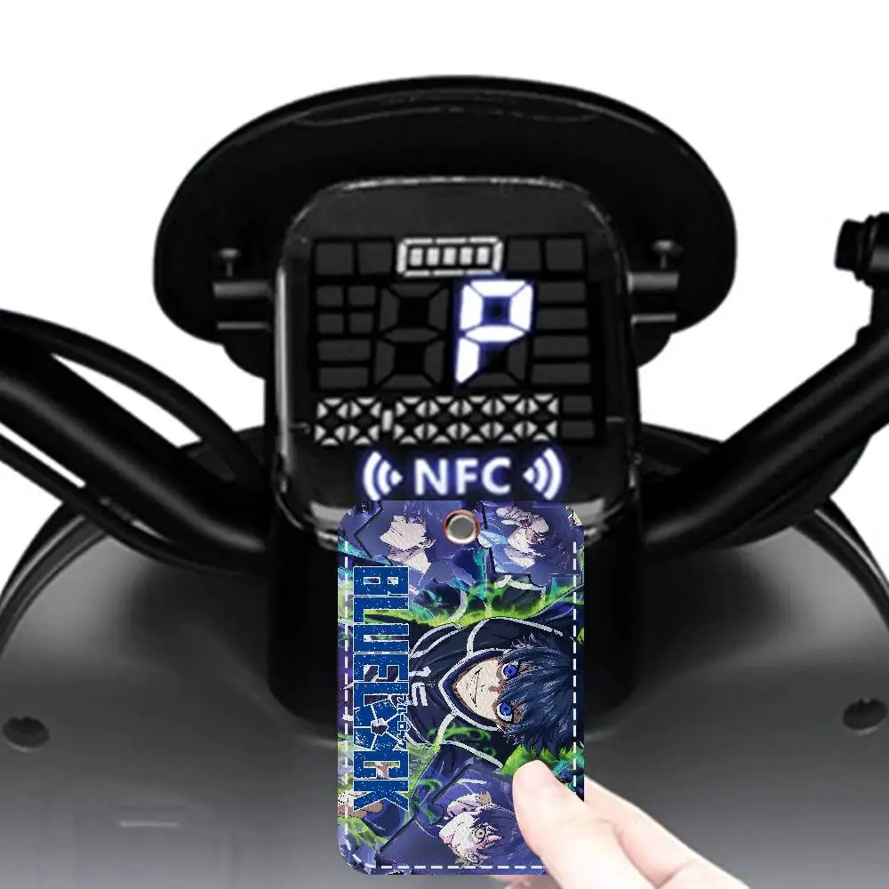 B-BLUE LOCK حاملي بطاقات سلسلة المفاتيح كيرينغ البنك حافلة معرف بطاقات الائتمان سلاسل حلقة المفاتيح #3