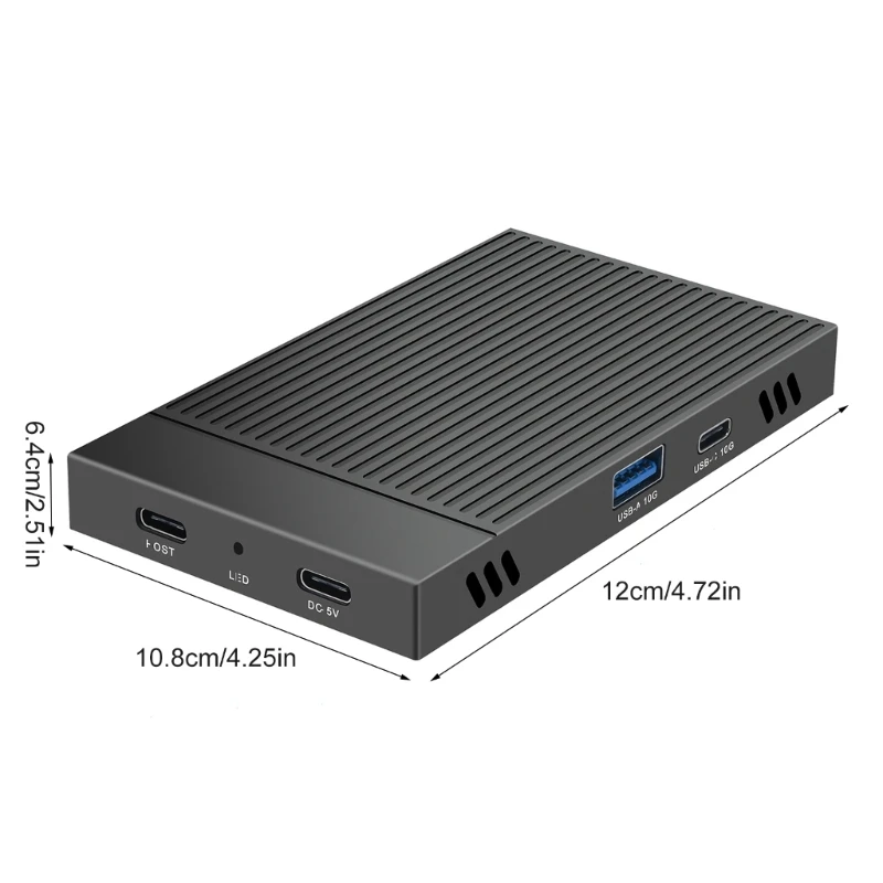 Корпус M.2 NVMe с двойным отсеком, 10 Гбит/с, тип C, SSD-корпус M.2 NVMe, алюминиевый корпус SSD для 2230, 2242, 2260, 2280