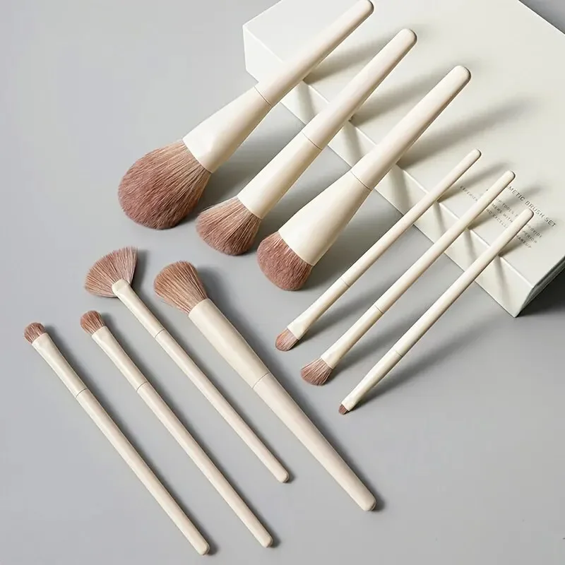 10 PCS  Makeup Brush Set Foundation Blending Brush Eye Shadow Facial Powder Blush Concealer Highlight Makeup Beauty Tools