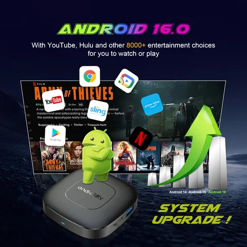 Imagen 2 del producto Mortal T1 Google Assistant Control de voz 4K UHD RK3518 Quad Core Bluetooth5 128G Videojuegos Reproductor multimedia de transmisión Decodificador