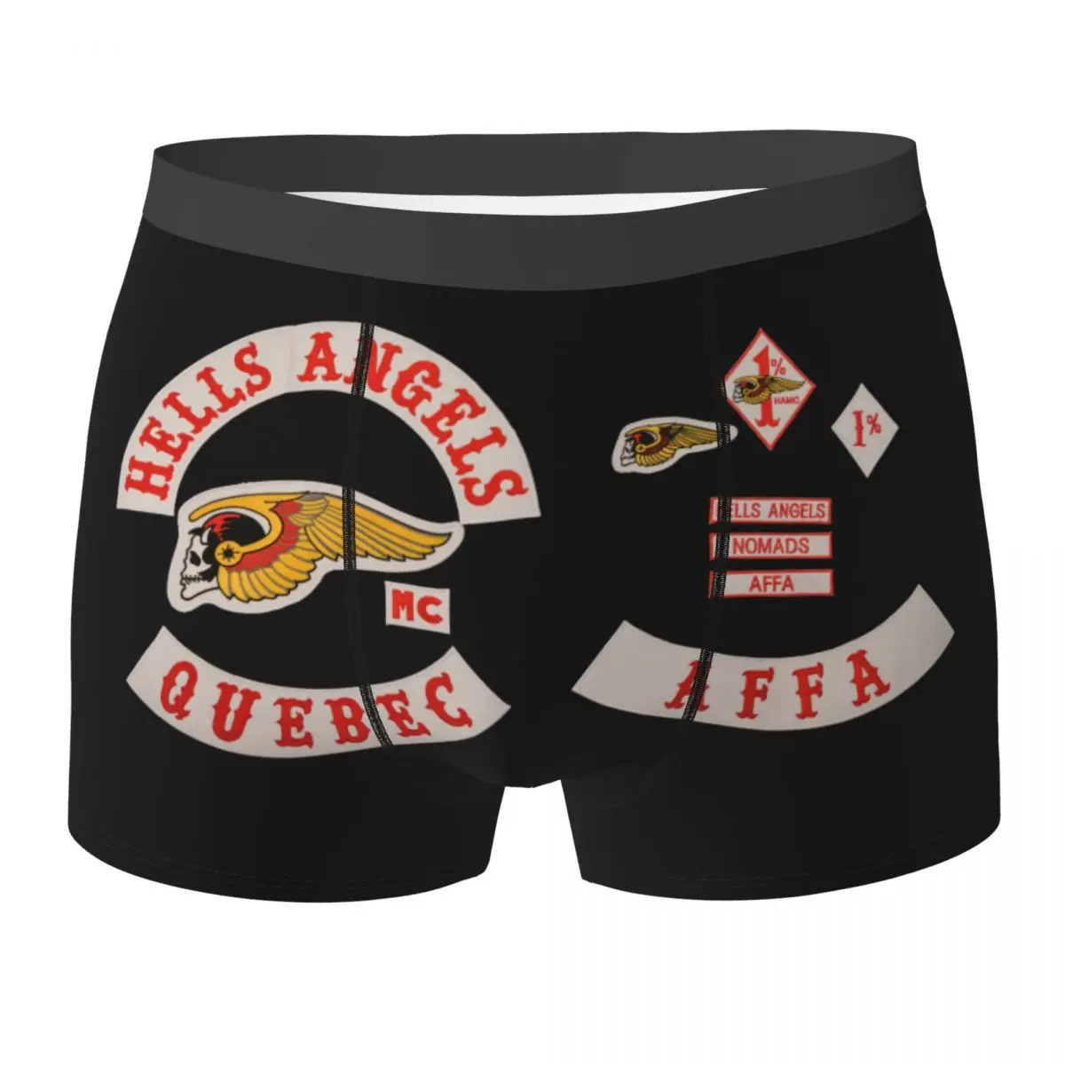 Hells Angels Logo Boxer Shorts para Homens, Cuecas Boxer, Calcinhas Masculinas, Roupa Interior Ventilada, Presentes de Namorado