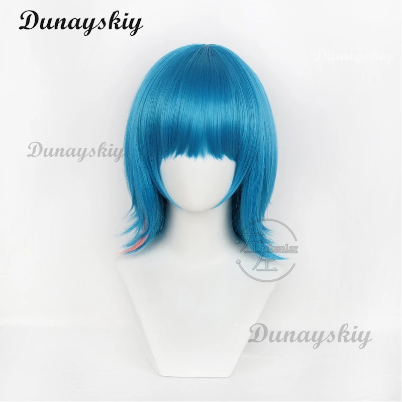 أنيمي Jinx غامضة لعبة LOL تأثيري مسحوق فستان لوليتا شعر مستعار أزرق ثلاثية الأبعاد الدعائم Pow-pow هالوين عيد الميلاد الفتيات امرأة البدلة مخصصة