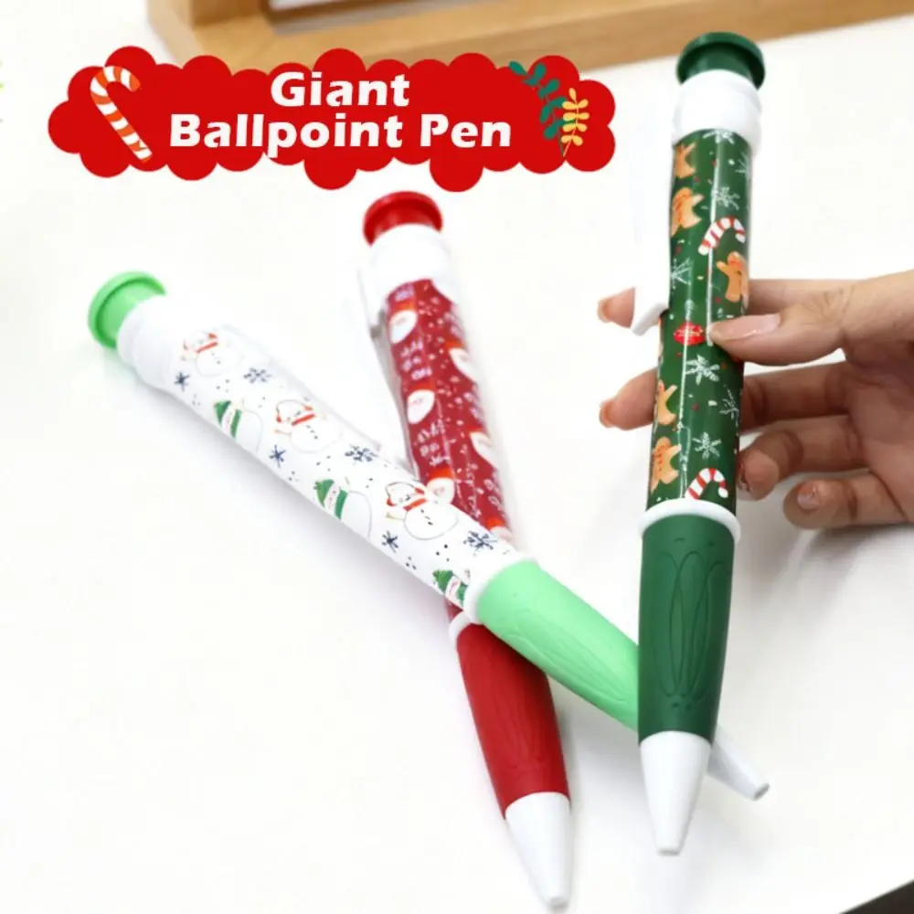 28.5cm Giant Ballpoint Pen Novelty Toy Christmas Print Oversize Ballpoint Pen Performance Props Huge Ball Pen School Office