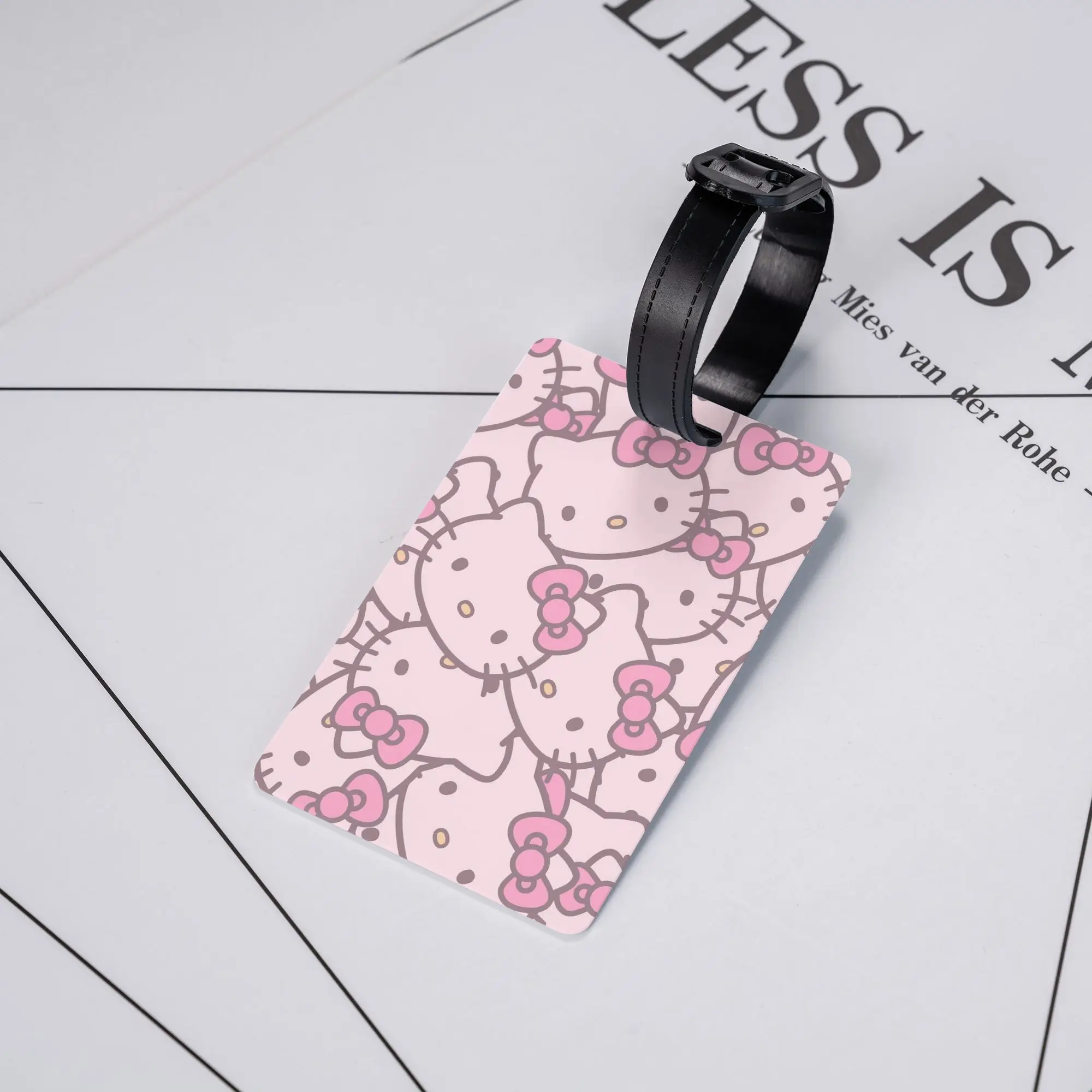 

Hello Kitty Luggage Tag Suitcase PVC Plastic Travel Accessories Holder Baggage Tag Name ID Address Baggage Tags Gifts