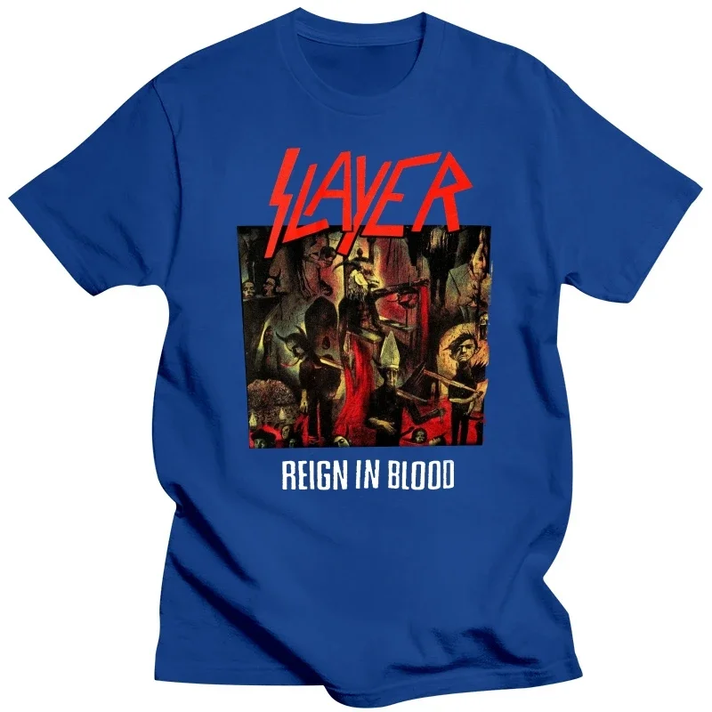 2024 HOT  New Fas Hion\'S Buy T Shirts Online Crew Neck Short Sleeve Office Slayer Reign In Blood Tee For Men 011852