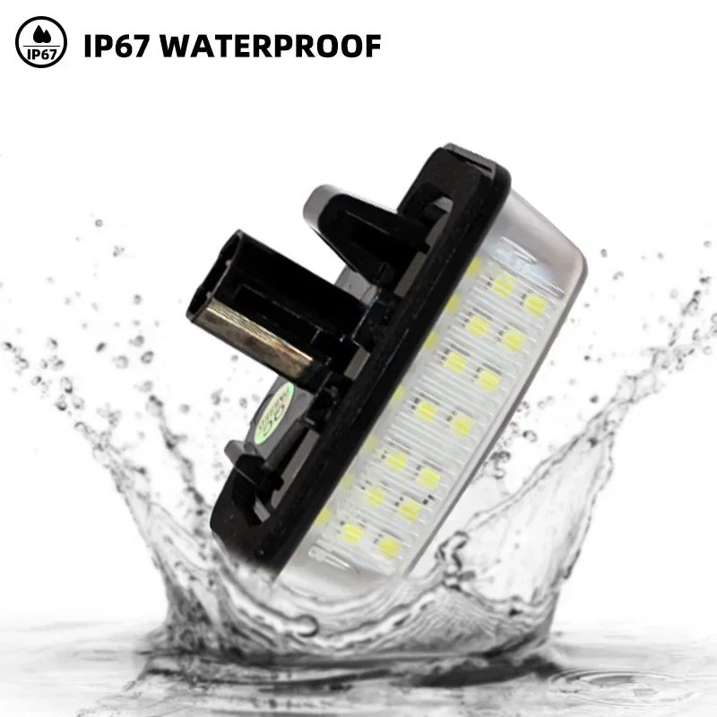 2Pcs LED License Plate Light for Toyota Corolla Crown S180 Noah Voxy Starlet EP91 Previa ACR50 GSR50 12V White Car Number Lamp view 2