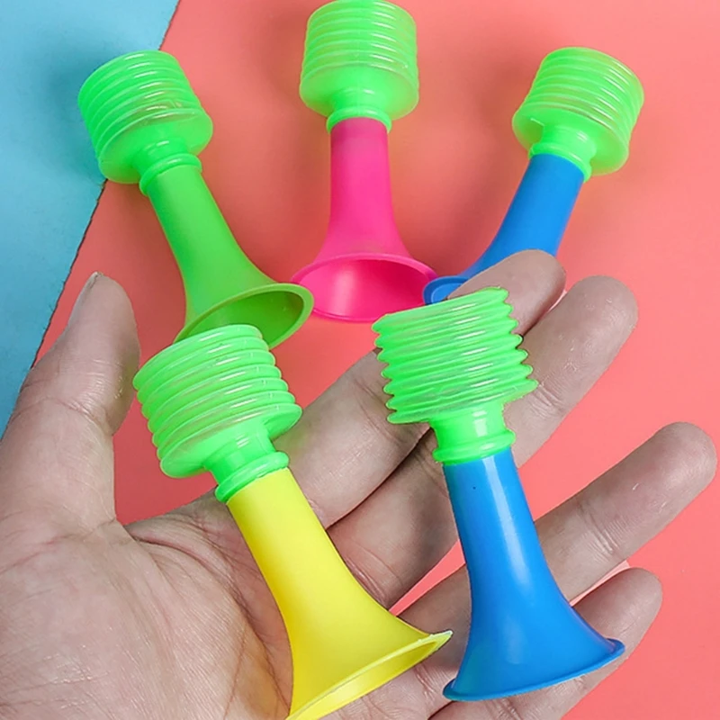 Mini Đẩy Kèn Trumpet Noisemakers Đảng Sừng Đồ Chơi Giáo Dục Đồ Chơi Giảm Căng Thẳng W3JF