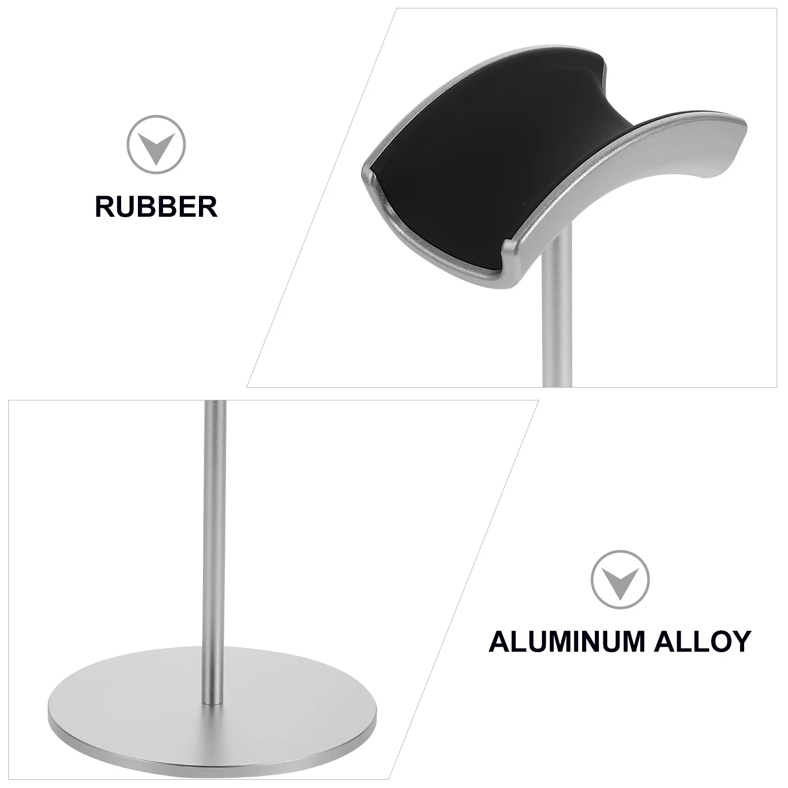 

1pc Stand Gaming Headset Holder Universal Headphone Hanger Home Decor Aluminum Alloy Durable Space Saving Lightweight Desktop