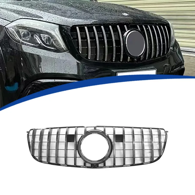 

For Mercedes Benz GLS Class X166 2016-2019 GT Vertical Bar Racing Grille Body Kit ABS Material Replacement