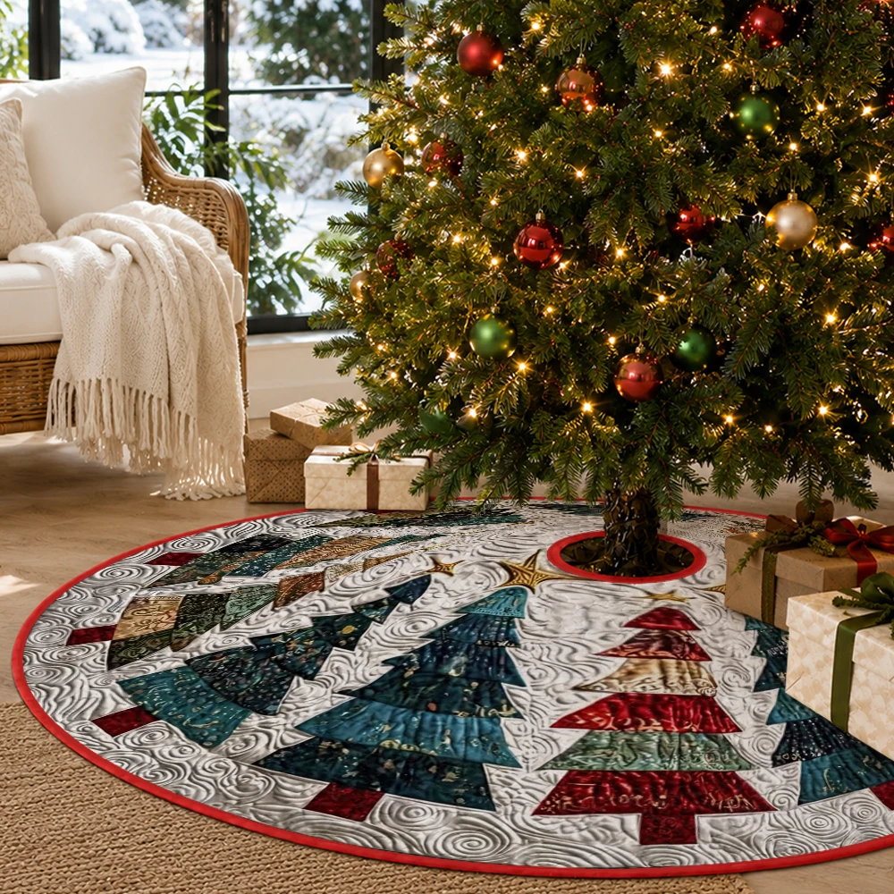 Embroidery Xmas Tree - 1pc Patchwork Tree Star Pattern Quilted