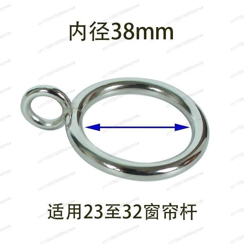 304 stainless steel curtain rings, closed loop hooks for bathroom & window hanging