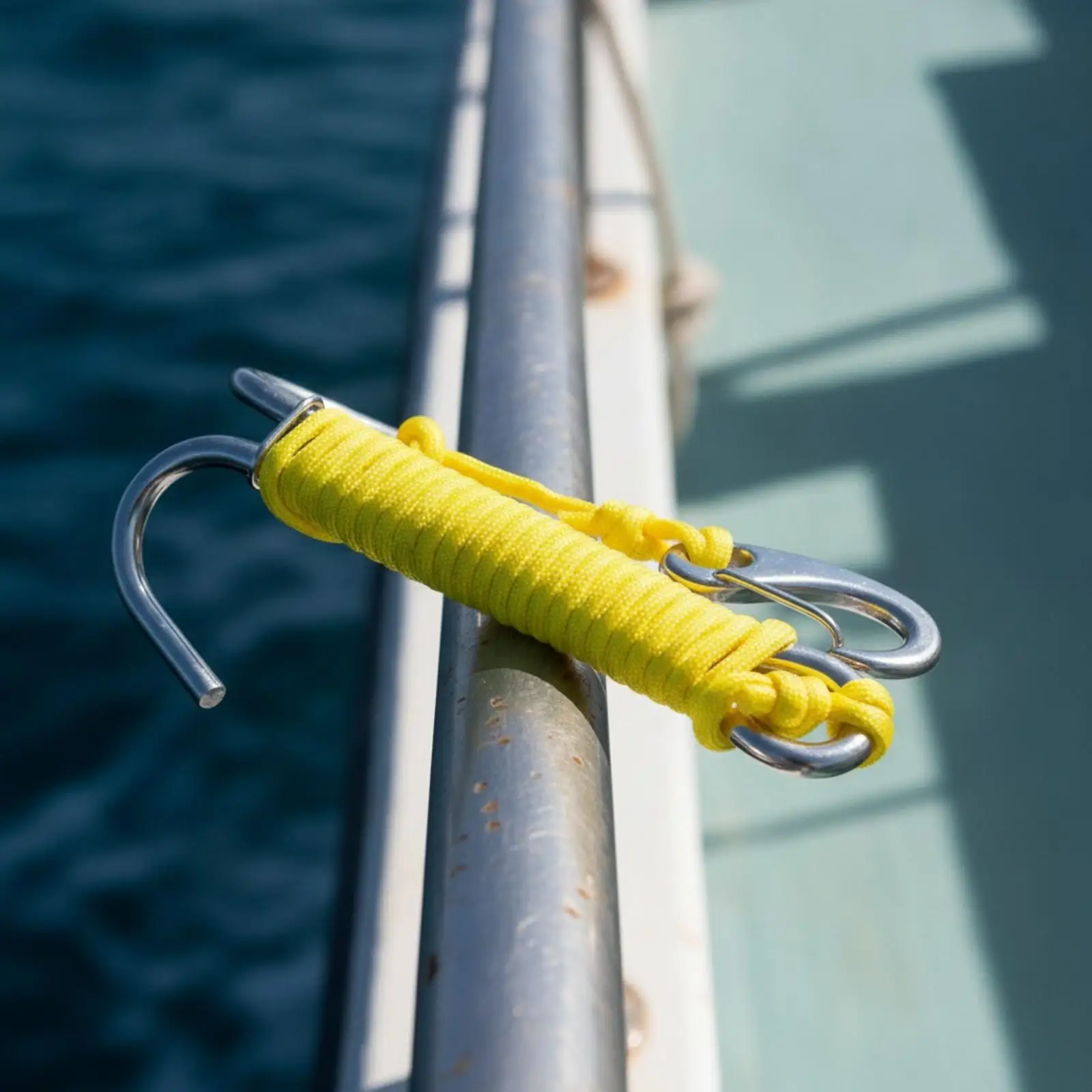 Scuba Diving Dual Hook with Cord 316 Stainless Steel Anchor for Strong Currents and Reef Safety