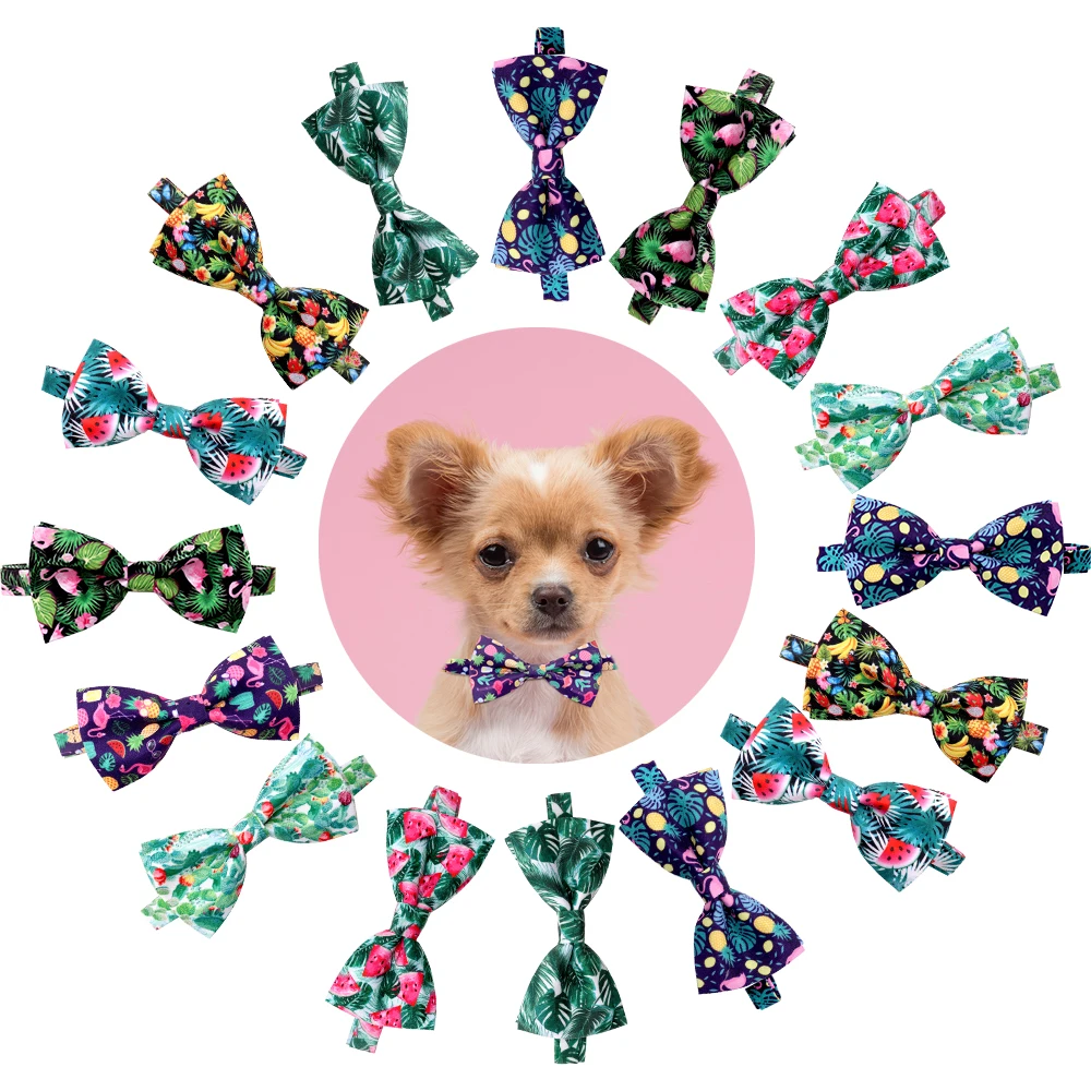 7PCS Summer Pet Bow Tie Fruit Style Pet Supplies Fashion Pet Dog Bowties Collar Pet Small Dog Cat Grooming Products Dog Shop