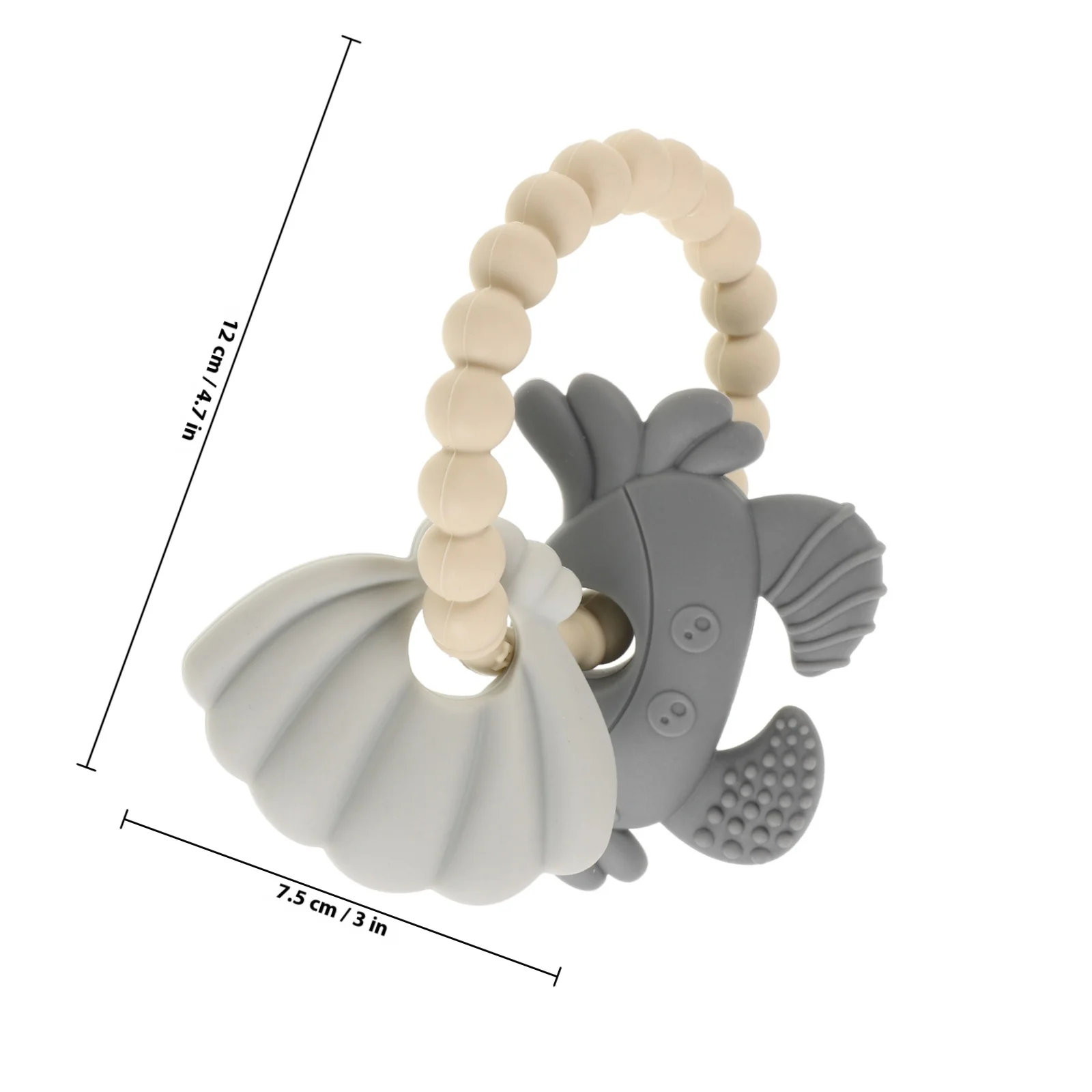 حلقة تسنين للأطفال من السيليكون على شكل سرطان البحر ناعمة لتخفيف المضغ لحديثي الولادة، عضاضة تنموية آمنة للإمساك #5