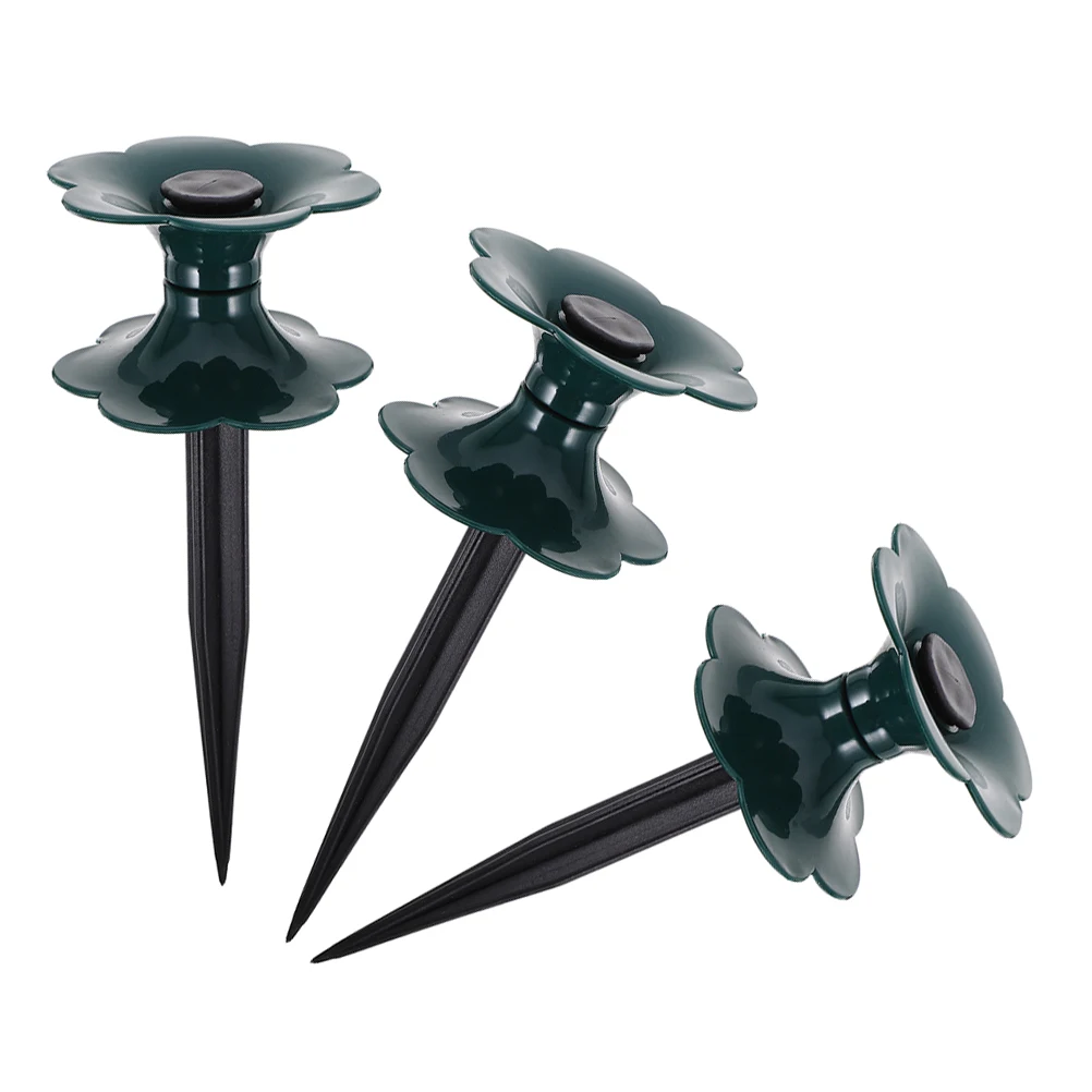 

3pcs Garden Hose Guide Spike Stakes for Lawn Watering Pipe Wheel Support Durable PVC Material Practical Easy to Use