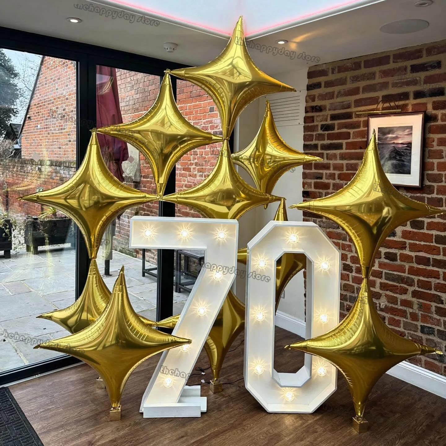 20-1Pcs Star Balloons 26/10'' Four Angle Corner Star Foil Balloons Gold Quadrangle Helium Globos Birthday Graduation New Year
