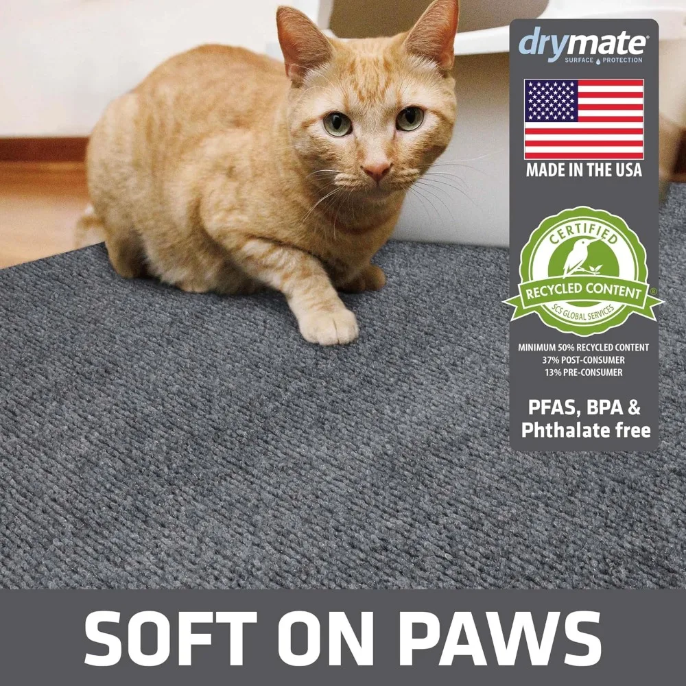 Cat Litter Box Mat - Waterproof, Absorbent, Soft, Jumbo XXL Size, Protects Floors view 3