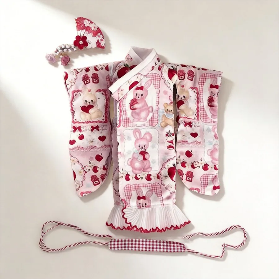 1/6 SD BJD Doll Clothes Japanese Kimono Outfit for Dali Li Pang Liu 6/SD Size BJD Doll Clothing