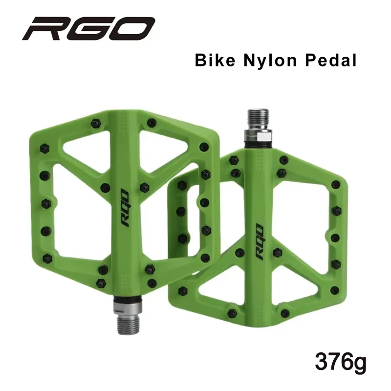 

RGO Bicycle Nylon Pedals Platform Footrest Flat Mountain Bike Paddle Grip Pedalen Bearings Footboards Cycling Accessories