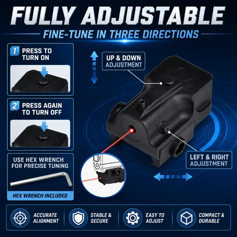 Portable Mini Under Hanging Red Light Marker Adjustable Design Hobby Model Modification Parts