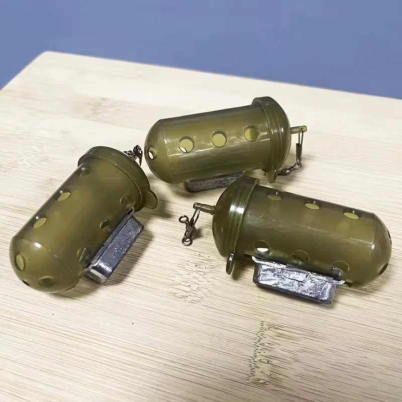 Cylindrical Fishing Bait Cage, Ventilation Holes - Fast Sinking Design for Wet and Dry Bait, Anti-Current Design, European Carp Fishing Bait Cage - Mixed Colors, Fishing Accessories, Cylindrical Shape, Earthworm Bait Cage, Durable Plastic, Fishing Bait Dispenser, Fishing Tools view 6