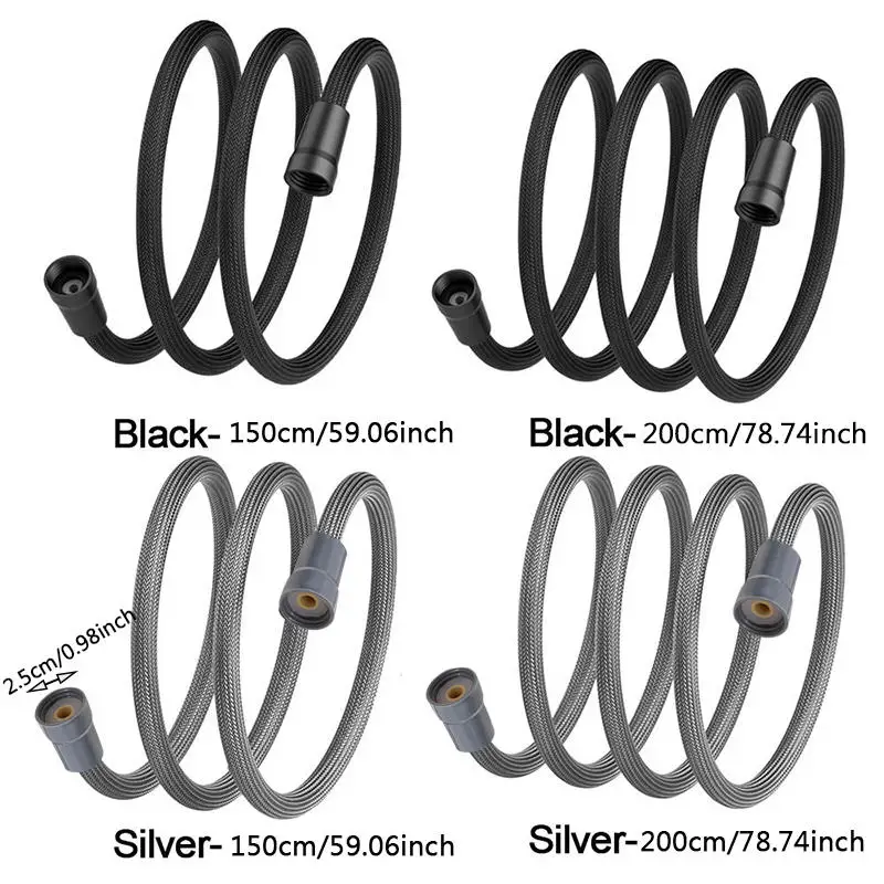 Anti-kink Braided Nylon Shower Hose G1/2 Universal Explosion-proof Flexible Pipe For Hot Cold Bathroom Water Connection