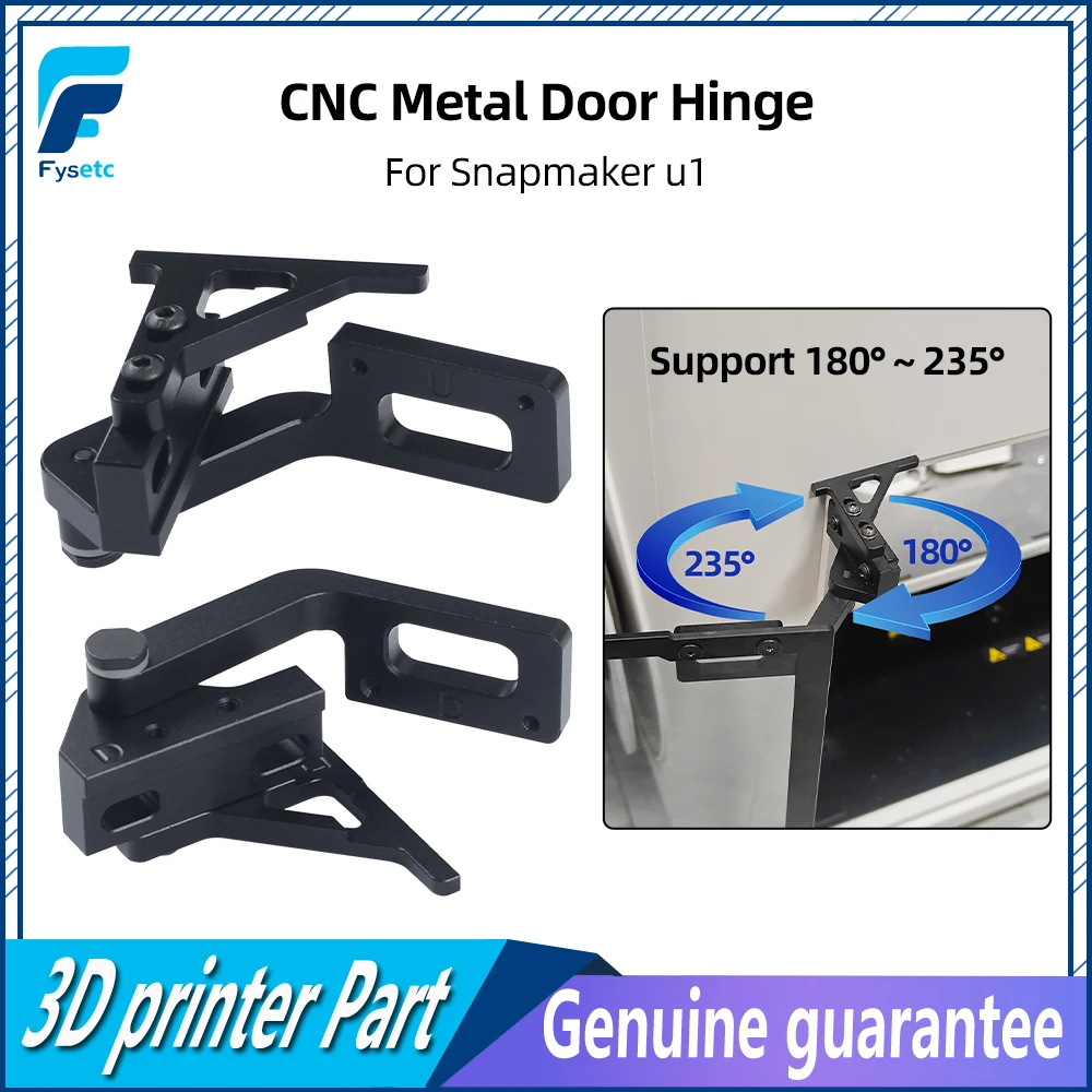 For Bambulab P2S/ X1/P Series/U1 CNC Metal Door Hinge 180/270° Kit  Support More Space And  Easy To Install For 3D Printer Parts