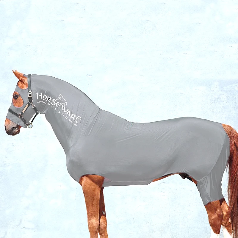 Attrezzatura equestre equitazione abbigliamento cavallo colore grigio tessuto elastico per cavalli cavaliere che mostra cavallo e guida per la traduzione